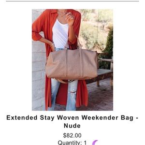 Extended Stay woven weekender bag